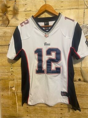 VTG NFL New England Patriots Tom Brady 12 On Field Jersey